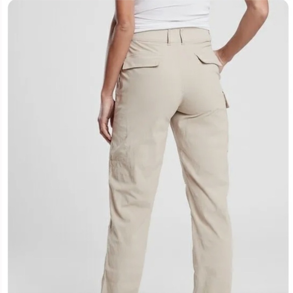 NWT Athleta Trekkie Utility Cargo Beige Pants - Picture 2 of 5